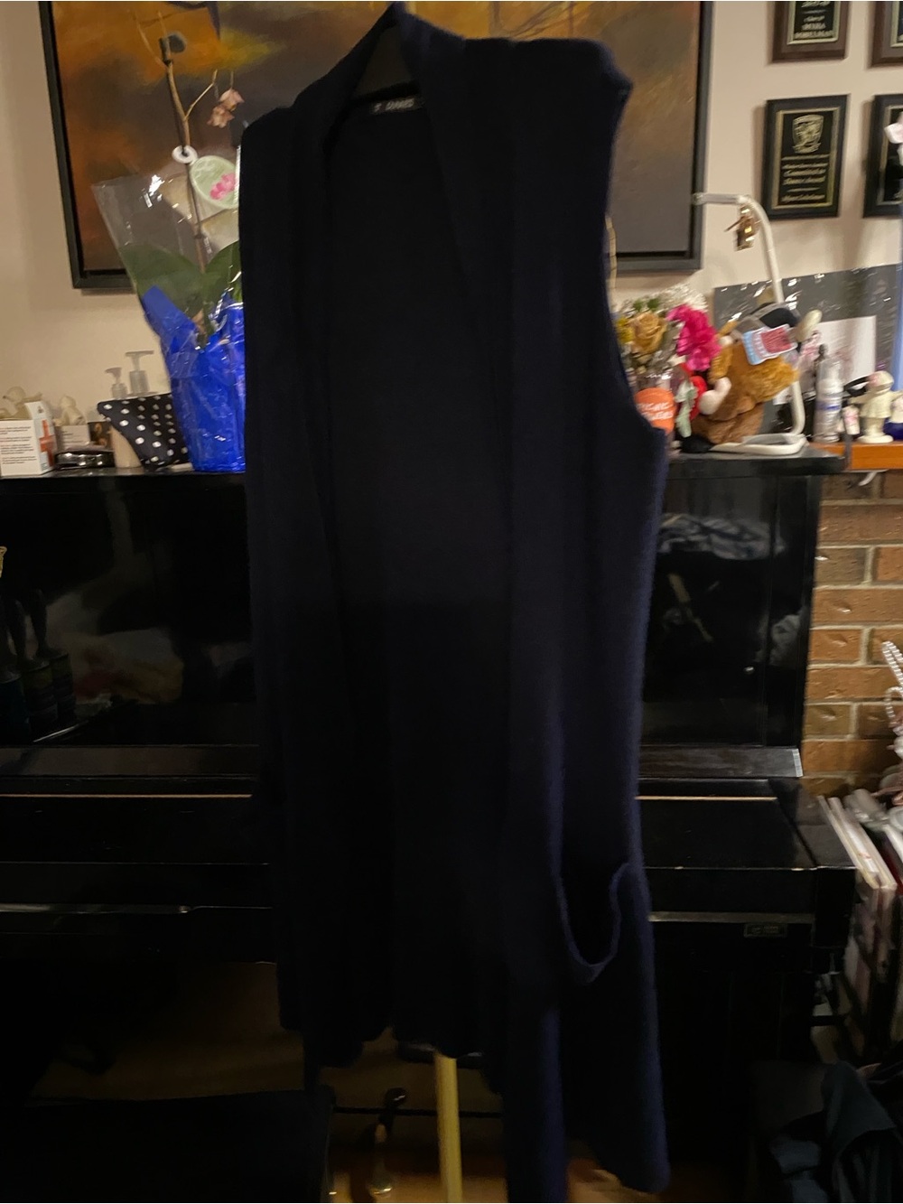 Dunnes Navy Ribbed Knit Top - Picture 5 of 6